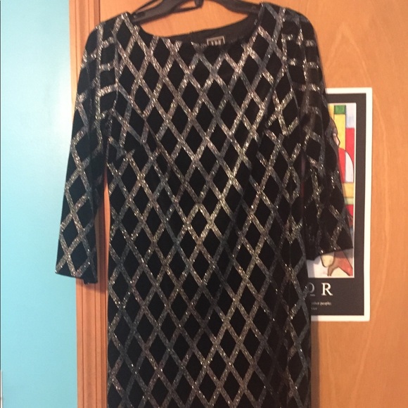 Macy's Dresses & Skirts - Black Velvet Glitter Dress